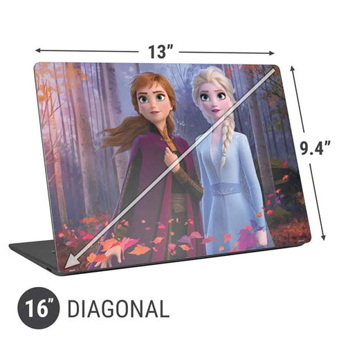 Disney Frozen II Anna and Elsa Universal Laptop 16in (13 x 9.4in) Skin